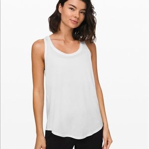 Lululemon Love Tank Pleated White Sz 6
